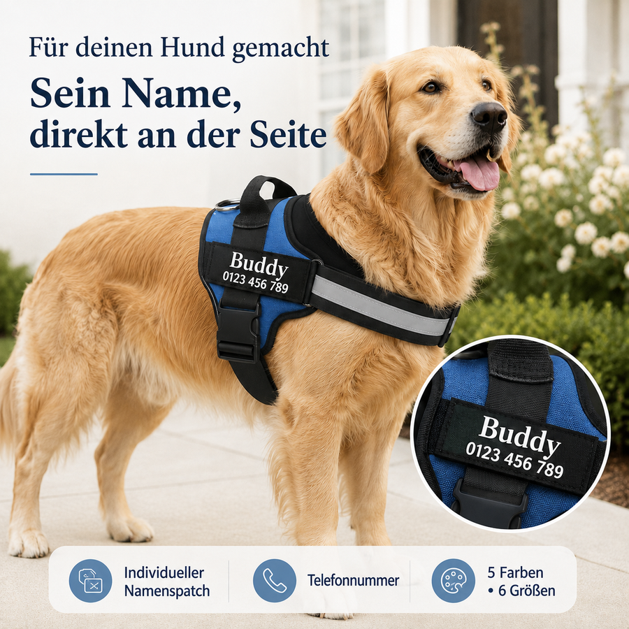 Sein Name, direkt an der Seite
