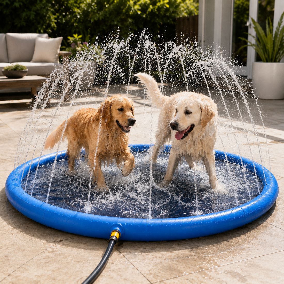 Splash Wasserspielmatte mit Sprinkler für Hunde