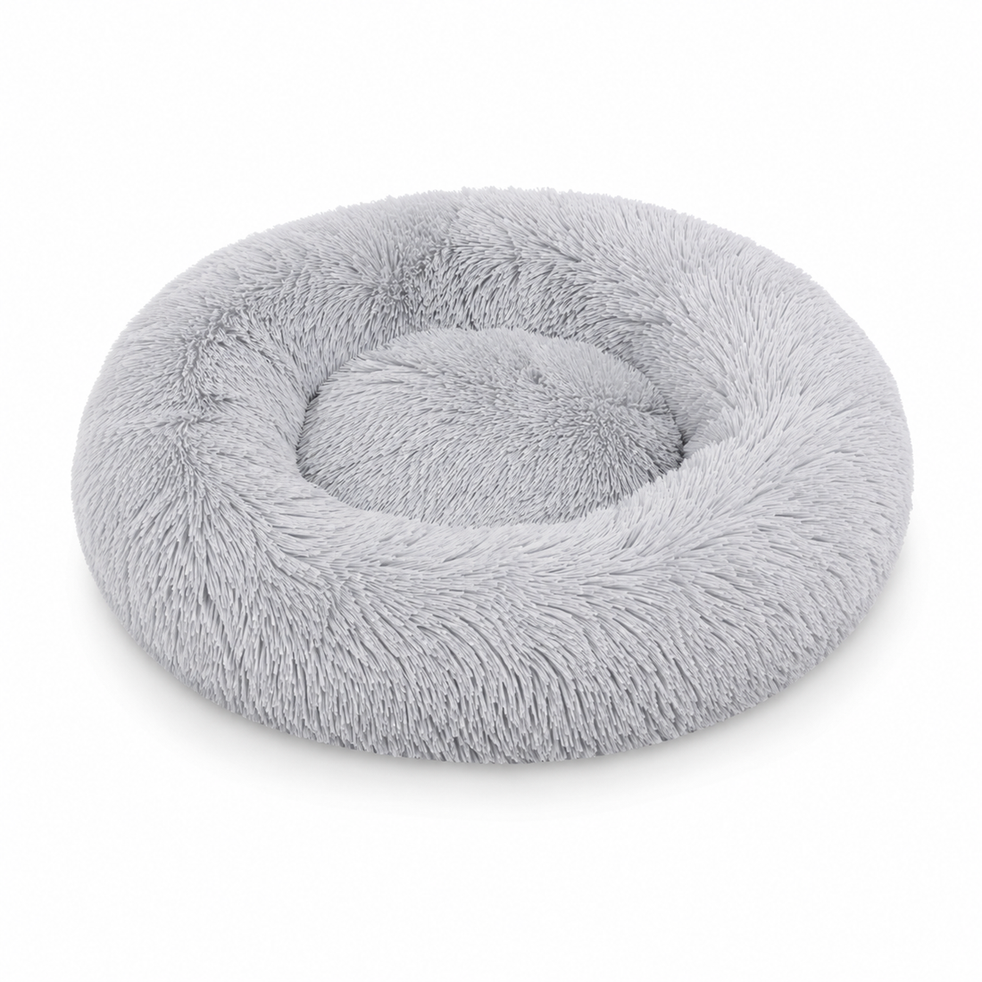 Wuffliebling Hundebett Wolke 7 in Grau mit entspanntem Hund